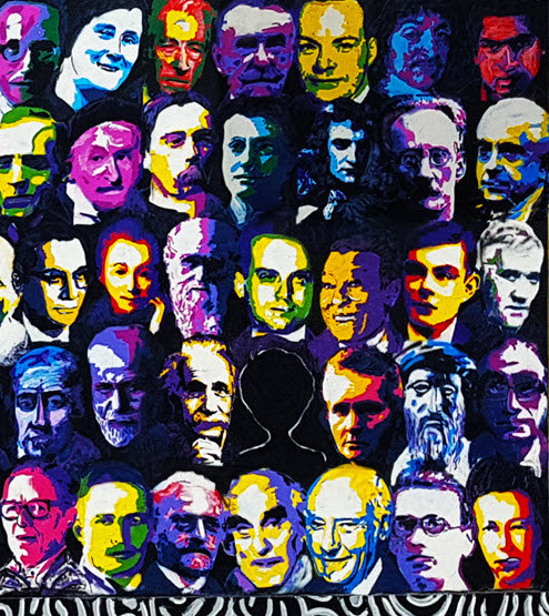os 100 Scientists of the Science Graffiti